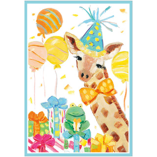 Giraffe Birthday Blank Greeting Card - 1 Card With Envelope