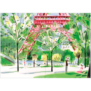 Eiffel Tower Blank Greeting Card - 1 Card With Envelope