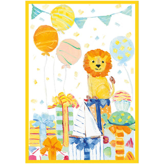Little Lion Blank Greeting Card - 1 Card With Envelope