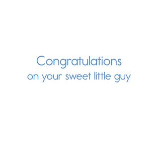 It's a Boy Stripe Baby Shower Die Cut Greeting Card - 1 card with envelope