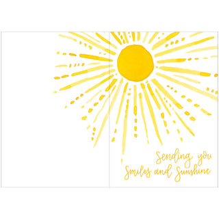 Smiles and Sunshine Blank Greeting Card - 1 Card With Envelope
