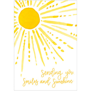 Smiles and Sunshine Blank Greeting Card - 1 Card With Envelope