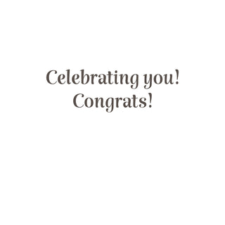 Congratulations Calligraphy Foil Greeting Card - 1 card with envelope