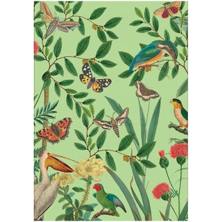 Birds and Butterflies Blank Greeting Card - 1 Card With Envelope