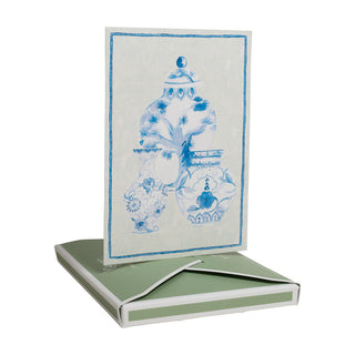Glazed Porcelain Assorted Boxed Note Cards - includes 8 notes & envelopes