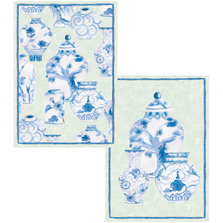 Glazed Porcelain Assorted Boxed Note Cards - includes 8 notes & envelopes