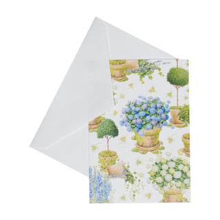 Potted Hydrangeas Assorted Boxed Note Cards - includes 8 notes & envelopes