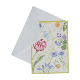 Floral Majolica Assorted Boxed Note Cards - includes 8 notes & envelopes
