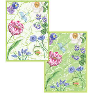 Floral Majolica Assorted Boxed Note Cards - includes 8 notes & envelopes