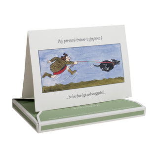 Who's Walking Who? Assorted Boxed Note Cards - includes 8 notes & envelopes