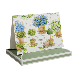 Potted Hydrangeas Thank You Notes - 8 Note Cards & 8 Envelopes