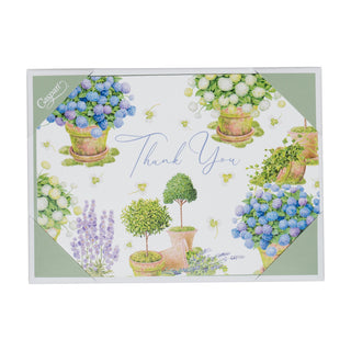 Potted Hydrangeas Thank You Notes - 8 Note Cards & 8 Envelopes