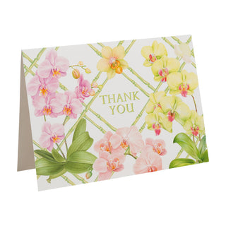 Orchid Conservatory Thank You Notes - 8 Note Cards & 8 Envelopes
