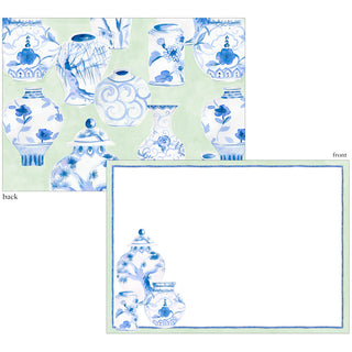 Glazed Porcelain Correspondence Cards - includes 12 cards & envelopes