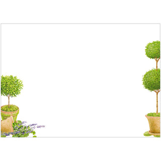 Potted Topiaries Correspondence Cards - includes 12 cards & envelopes