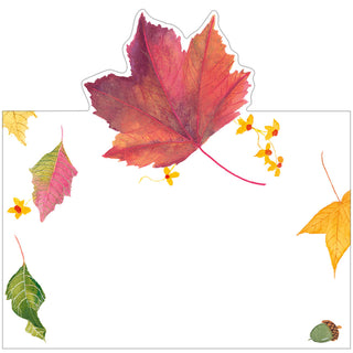 Swirling Leaves White Place Cards - includes 8 Place Cards