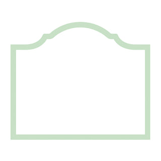 Arch Celadon Die Cut Place Card - 8 per package