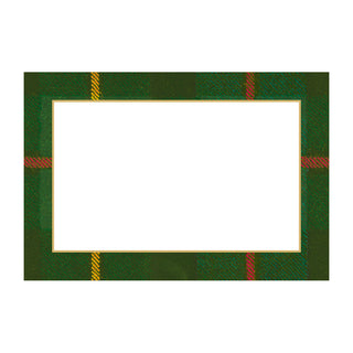 William Tartan Blue Place Card - 8 In