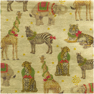 Wild Christmas Gold Foil Embossed Roll Wrap 30 Inchx 6 Ft Foil-2 Core
