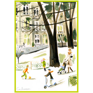 Park Stroll Blank Greeting Card - 1 card with envelope