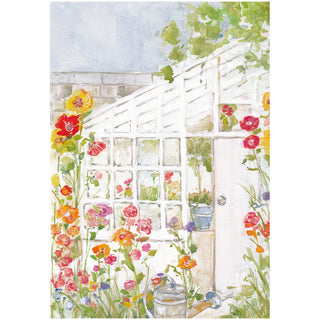 Greenhouse In Spring Blank Greeting Card - 1 card with envelope