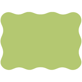 Scallop Border Moss Green Die Cut Correspondence Cards - includes 12 cards & envelopes