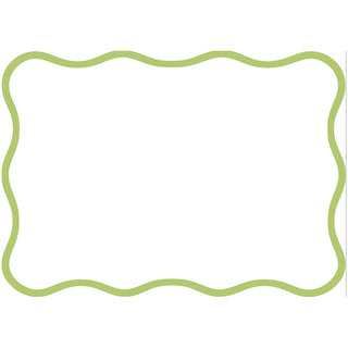 Scallop Border Moss Green Die Cut Correspondence Cards - includes 12 cards & envelopes