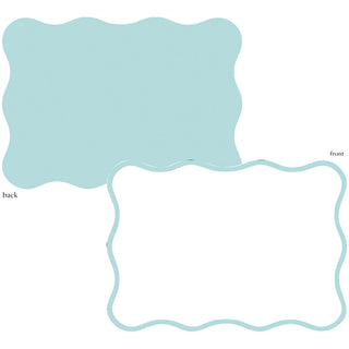 Scallop Border Robin'S Egg Die Cut Correspondence Cards - includes 12 cards & envelopes