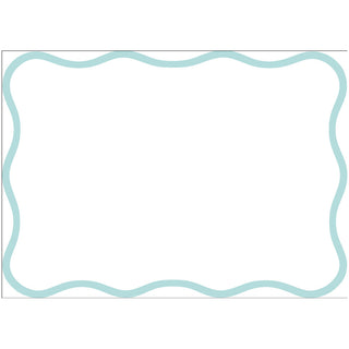 Scallop Border Robin'S Egg Die Cut Correspondence Cards - includes 12 cards & envelopes
