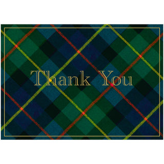 William Tartan Foil Boxed Thank You Notes - includes 8 cards & envelopes