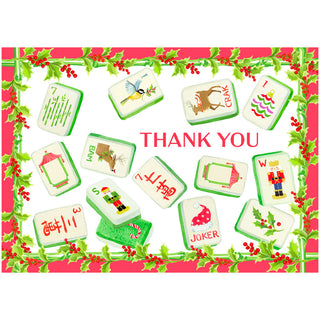 Christmas Mahjong Boxed Thank You Notes - includes 8 cards & envelopes