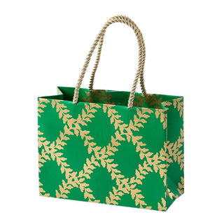 Acanthus Trellis Green Gift Bag Sm 7 X 3 X 5 1/4