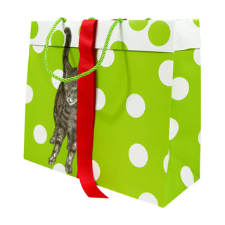 Curious Christmas Cats Gift Bag Lg 11 3/4 X 4 3/4 X 10