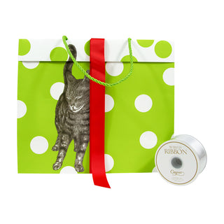 Curious Christmas Cats Gift Bag Lg 11 3/4 X 4 3/4 X 10