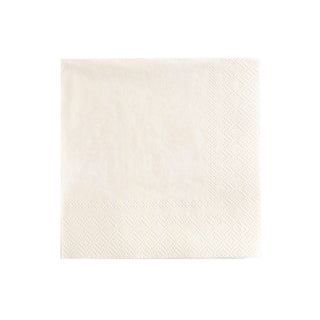 Moire Ivory Ttop Napkin-Pkg Cocktail