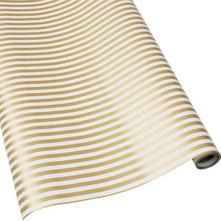 Club Stripe Gold/Silver Reversible Roll Wrap 30 Inch X 8Ft-2 Inch Core
