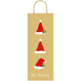 Be Merry Gold Gift Bags - includes 1 Gift Bags