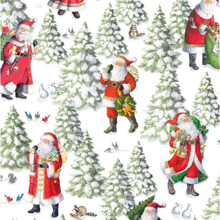 Woodland Santa Roll Wrap 30 Inch X 8Ft-2 Inch Core