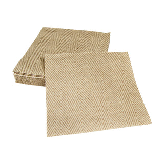 Jute Natural-Paper Linen Napkin Airlaid Cocktail-15 In