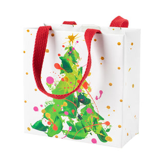 Splatter Tree Gift Bag Sm Sq. 5 3/4X2 1/2 X 5 3/4