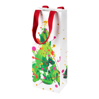 Splatter Tree Bottle Bag 5 X 3 1/2 X 13