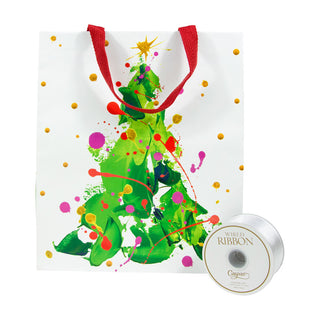 Splatter Tree Large Gift Bag 10"L x 4.75"W x 11.75"H - includes 1 bag
