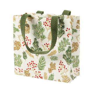 Sprigs And Berries Gift Bag Sm Sq. 5 3/4X2 1/2 X 5 3/4