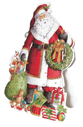 Standing Santa Claus Cmas Advents 3-D/Die-Cut/Stand(App)