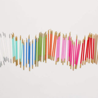 Birthday Slims-Candy Pink/Gold Candle Birthday Slims 16-In