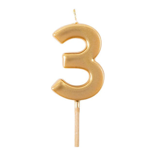 Number Candle 5-Gold Candle Birthday Number