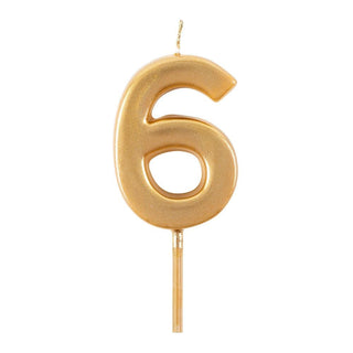 Number Candle 8-Gold Candle Birthday Number