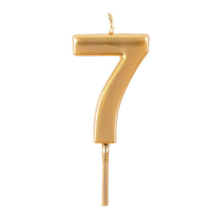 Number Candle 9-Gold Candle Birthday Number