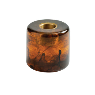 Cylinder Candleholder-Tortoiseshell Candle Resin Round Holder