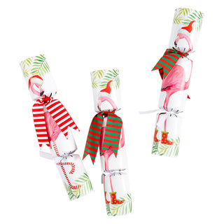 Christmas Flamingos Christmas Crackers-10 Inch Long/8In